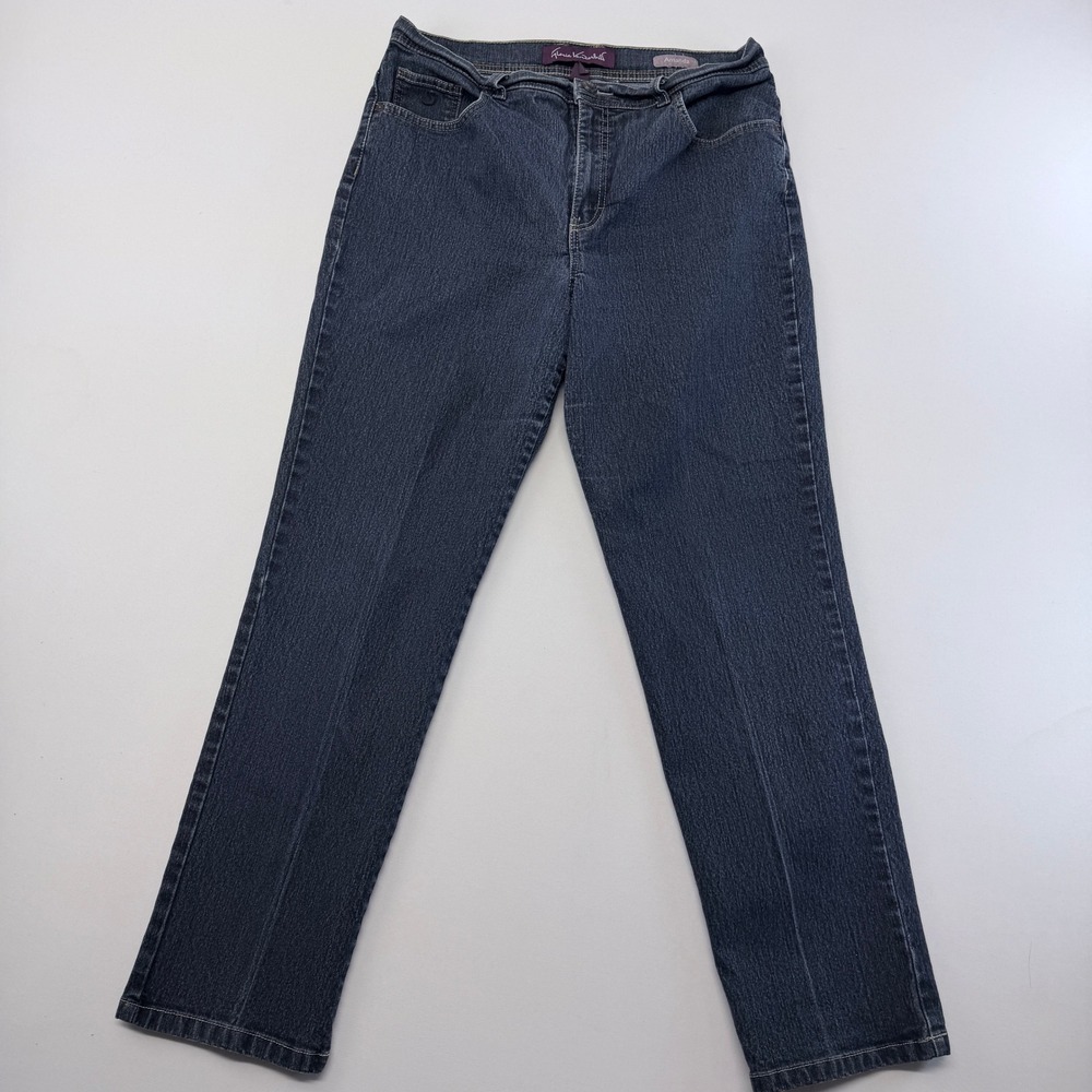 Gloria Vanderbilt Amanda Straight Leg Blue Jeans Womens Size 14 Average